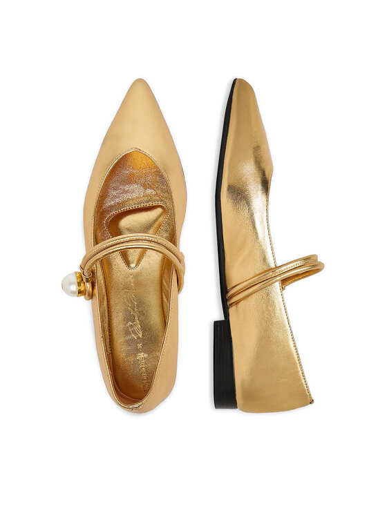 GINO ROSSI Balerinos GINO ROSSI CEO-ROSE-LT2512-72 Auksinė