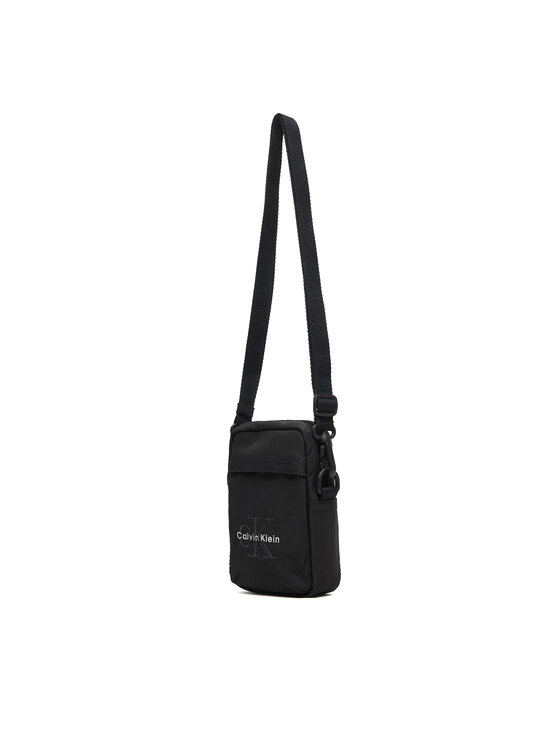Calvin Klein Maža rankinė Calvin Klein Bold Logo Nylon Slim Reporter LV04D3231G Juoda