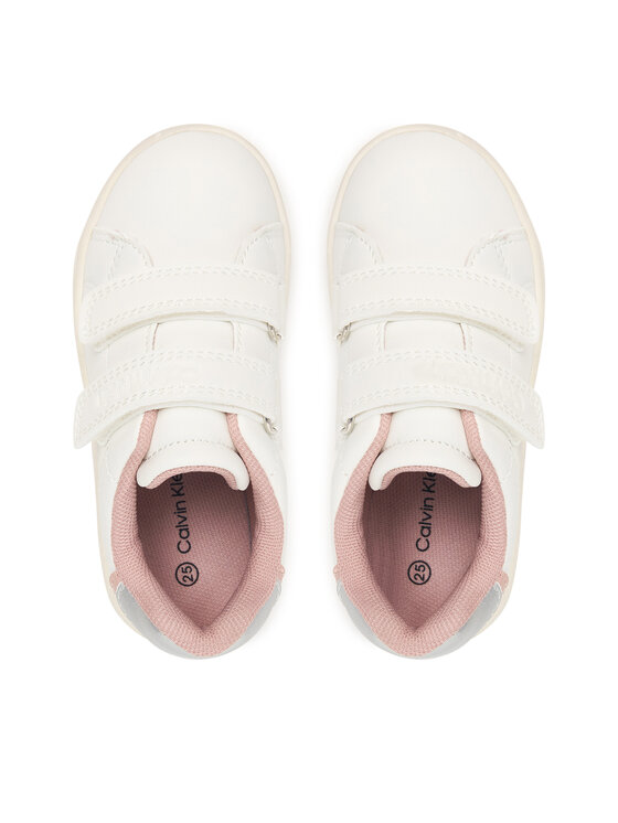 Calvin Klein Sneakersy Calvin Klein Low Cut Velcro Sneaker V1A9-83382-1355 M Biały