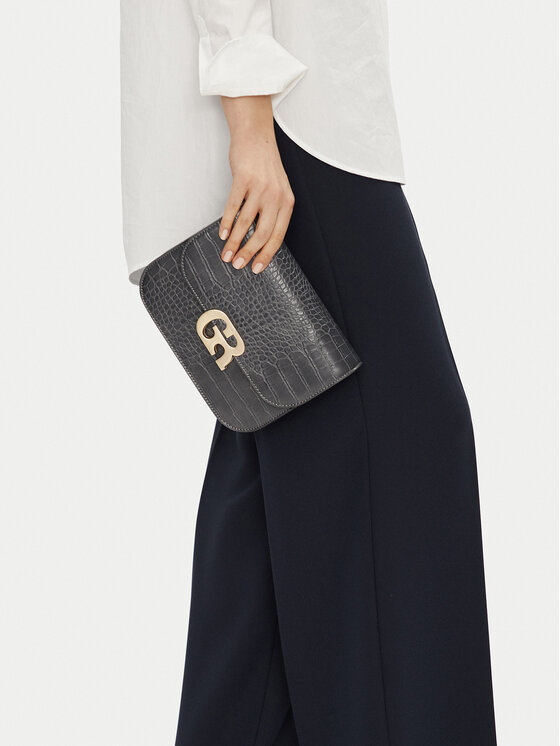 GINO ROSSI Kabelka Gino Rossi CEO-LINA-KQ44-CROCCO Sivá