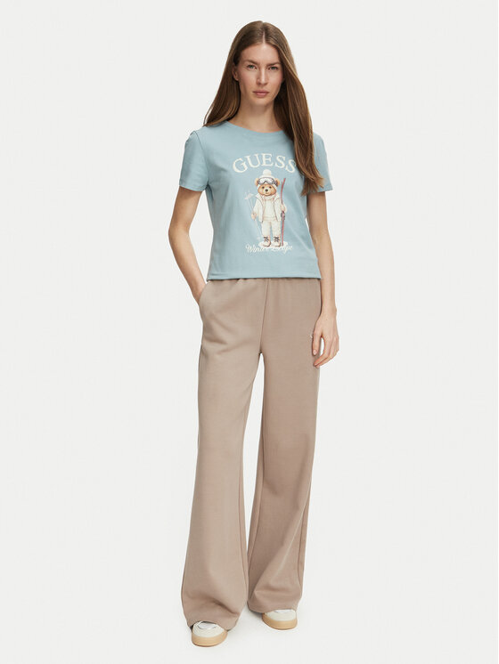 Guess Guess Camiseta V6BI19 K6749 Turquesa Regular Fit