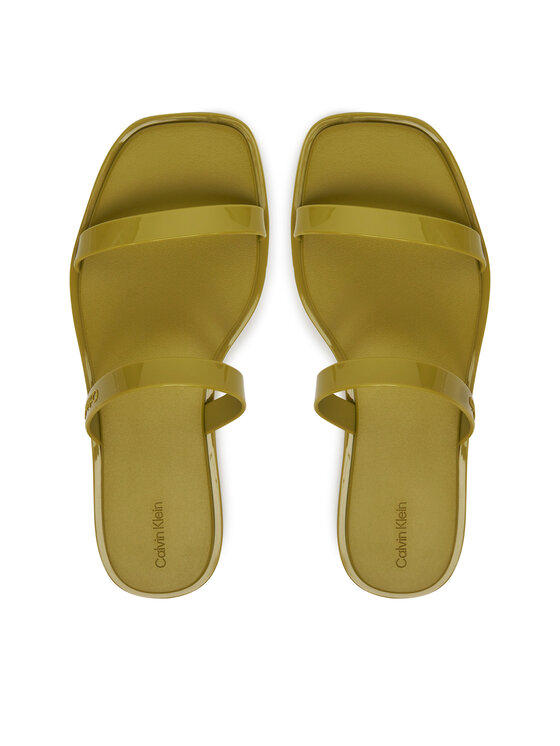 Calvin Klein Ciabatte Calvin Klein Double Bar Slide - Jelly HW0HW02417 Verde