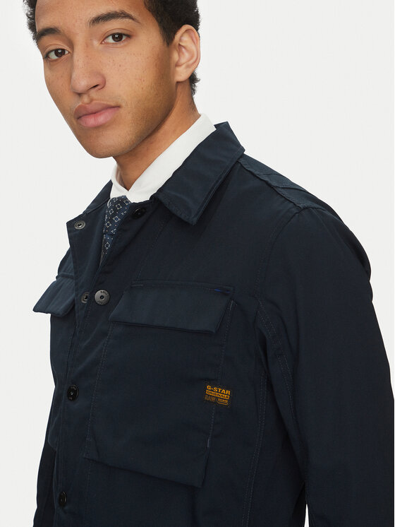 G-STAR G-Star Raw Giacca di transizione 4 Pkt Overshirt D26429-D387 Blu scuro Slim Fit