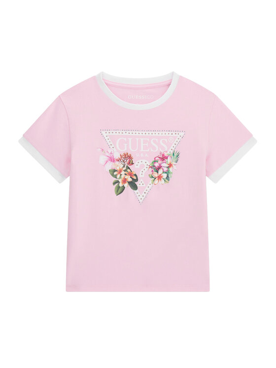 Guess Guess Camiseta J6GI23 K6YW4 Rosa claro Regular Fit