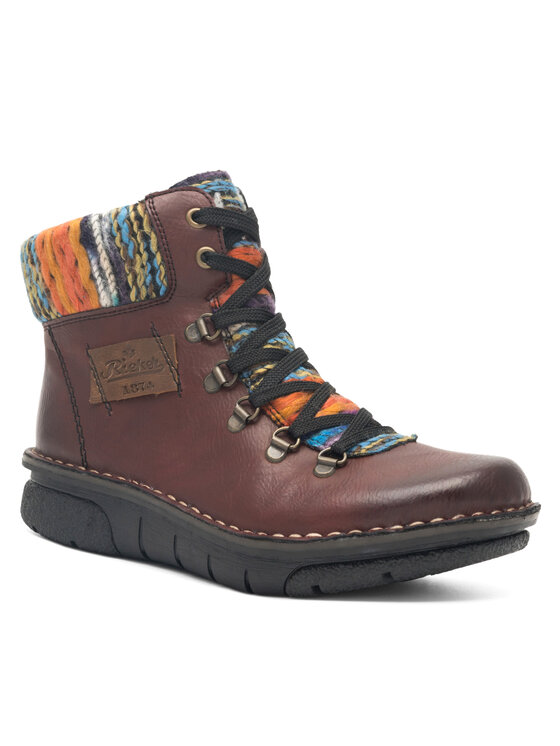 Rieker Botines planos Rieker 73343-35 Guinda/burdeos