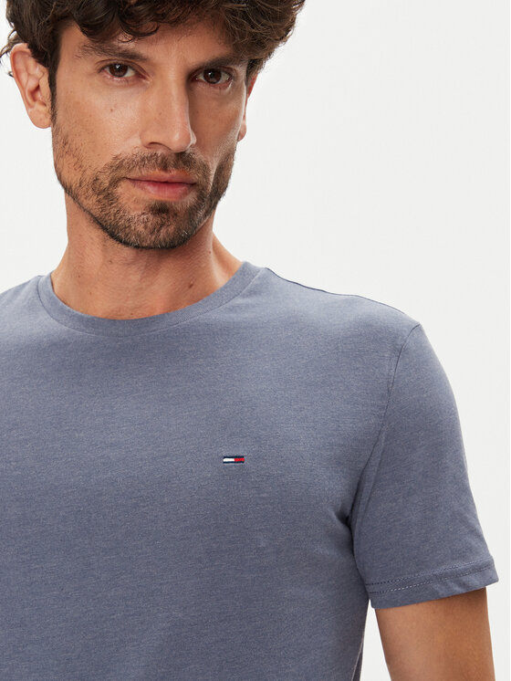 Tommy Jeans Tommy Jeans Marškinėliai Jaspe DM0DM20363 Mėlyna Slim Fit