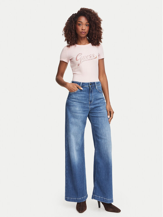 Guess Guess Camiseta W6YI21 K4337 Rosa Slim Fit