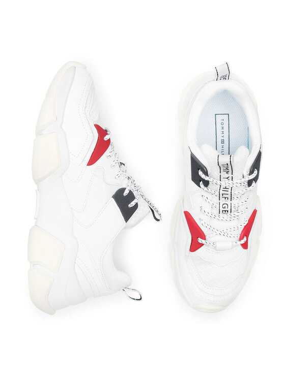 Tommy Hilfiger Αθλητικά Tommy Hilfiger Chunky Mixed Textile Trainer FW0FW04065 Λευκό