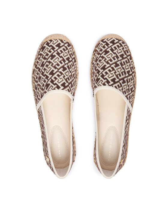 Tommy Hilfiger Espadrilky Tommy Hilfiger Th Monogram Jacquard FW0FW09501 Hnědá