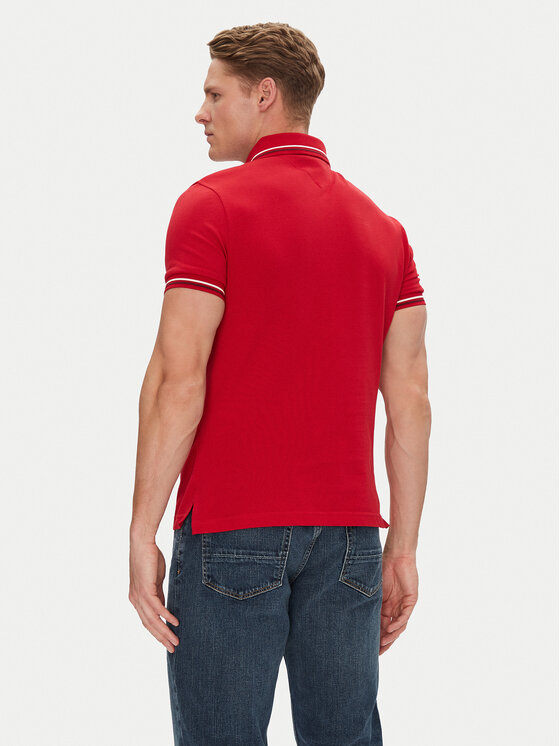 Tommy Hilfiger Tommy Hilfiger Pólóing Seasonal MW0MW39993 Piros Slim Fit