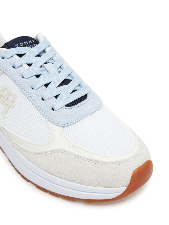 Tommy Hilfiger Snīkeri Tommy Hilfiger Casual Fashion Runner Mix FW0FW08324 Balts
