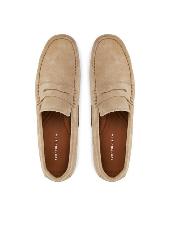Tommy Hilfiger Mocassini Tommy Hilfiger Casual Hilfiger Suede Driver FM0FM04998 Beige