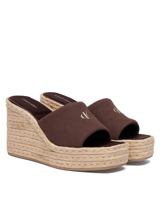 Calvin Klein Espadrilles Calvin Klein Wedge Espad 70 Canvas Mg HW0HW03282 Barna