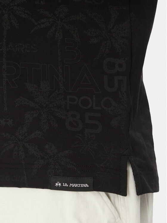 La Martina La Martina Поло Allen MAP010 JS402 Чорний Regular Fit
