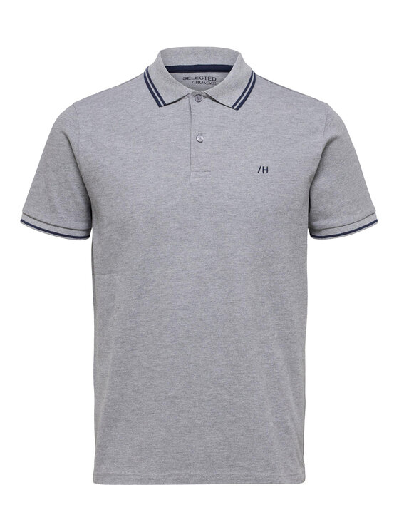 Selected Homme Selected Homme Поло 16087840 Сірий Regular Fit