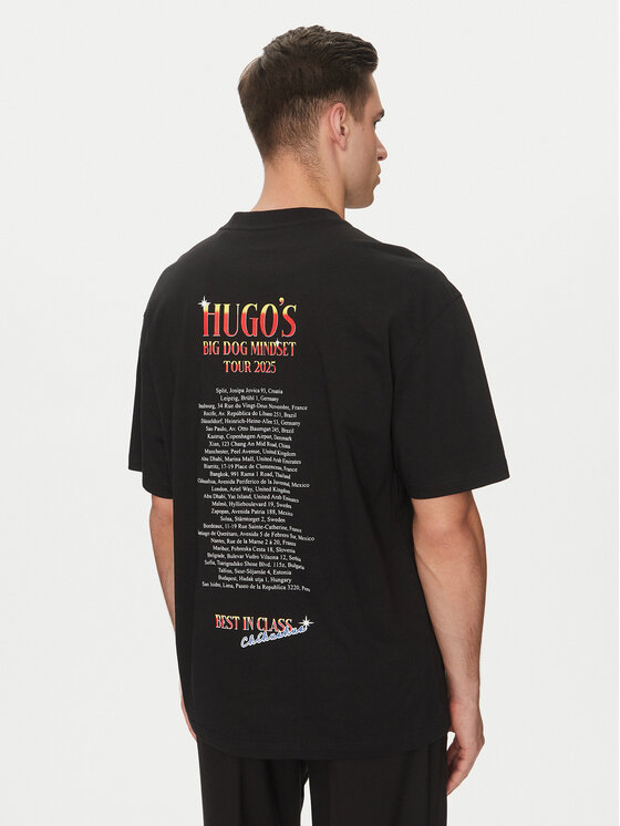 HUGO HUGO Футболка Dugie 50538259 Чорний Oversize