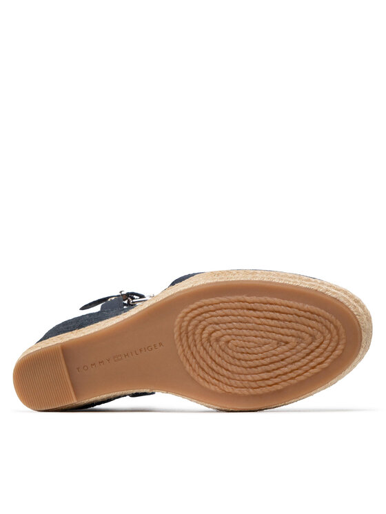 Tommy Hilfiger Espadrilles Tommy Hilfiger Basic Closed Toe High Wedge FW0FW04786 Sötétkék