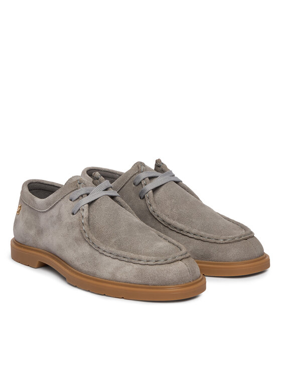 Tommy Hilfiger Обувки Tommy Hilfiger Lightweight Suede Apron Toe FW0FW09262 Сив