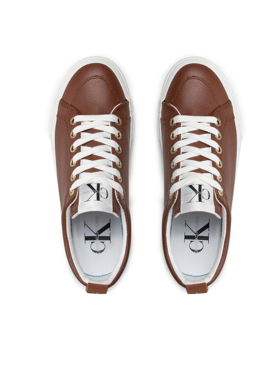 Calvin Klein Jeans Sneakers Calvin Klein Jeans Vulcanized Flatform Laceup L YW0YW00366 Maro