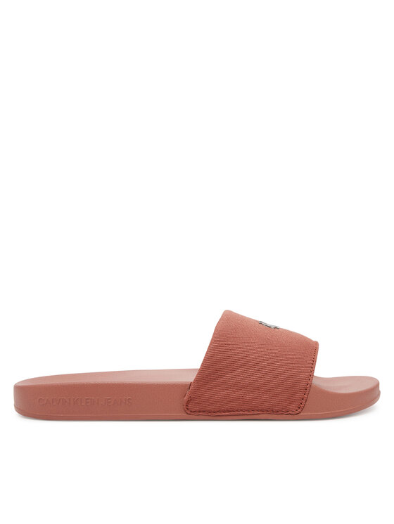 Calvin Klein Jeans Natikači Calvin Klein Jeans Slide Monogram Hardware YW0YW01713 Koral