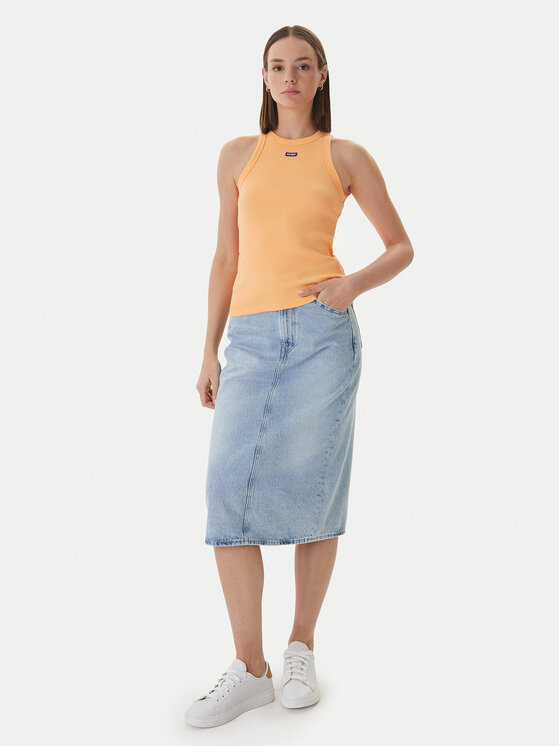 HUGO HUGO Топ Easy 50508857 Оранжевий Slim Fit