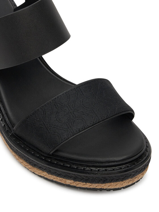 Calvin Klein Еспадрили Calvin Klein Wedge Sandal 70 - Jacq HW0HW02386 Черен