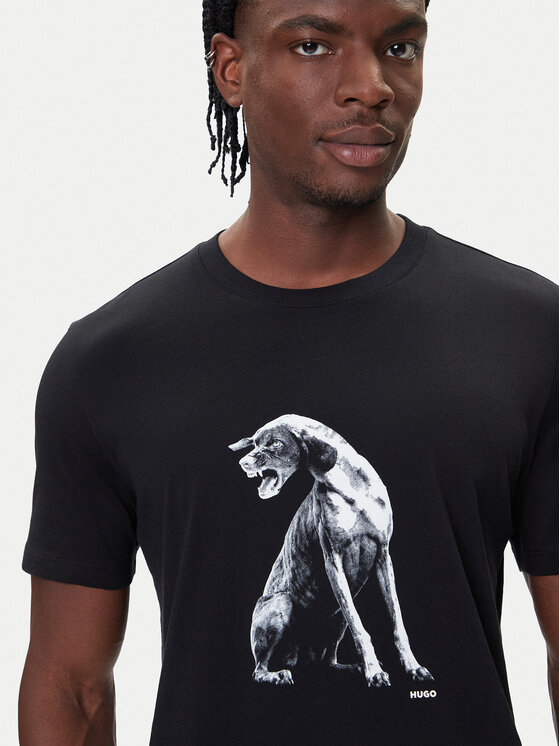HUGO HUGO Camiseta Didug 50548557 Negro Regular Fit