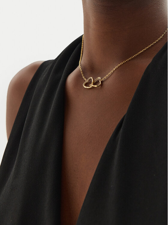 Guess Naszyjnik Guess JUBN04 616JW Złoty