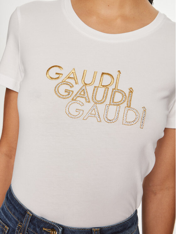 Gaudi Gaudi Футболка 421BD64034 Білий Regular Fit