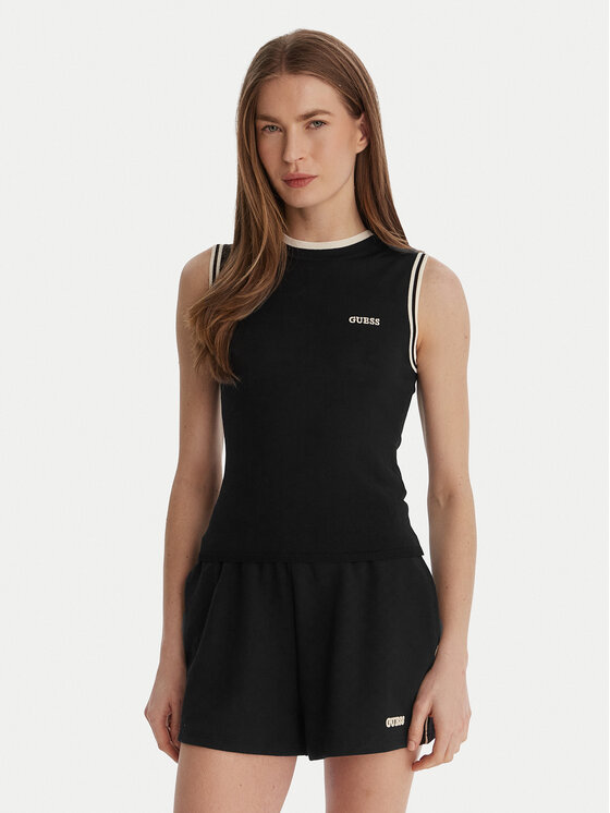 Guess Guess Топ V6GR02 Z0723 Чорний Regular Fit