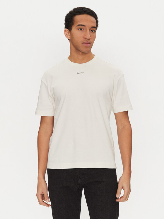 Calvin Klein Calvin Klein T-shirt Nano Logo K10K112487 Bianco Regular Fit