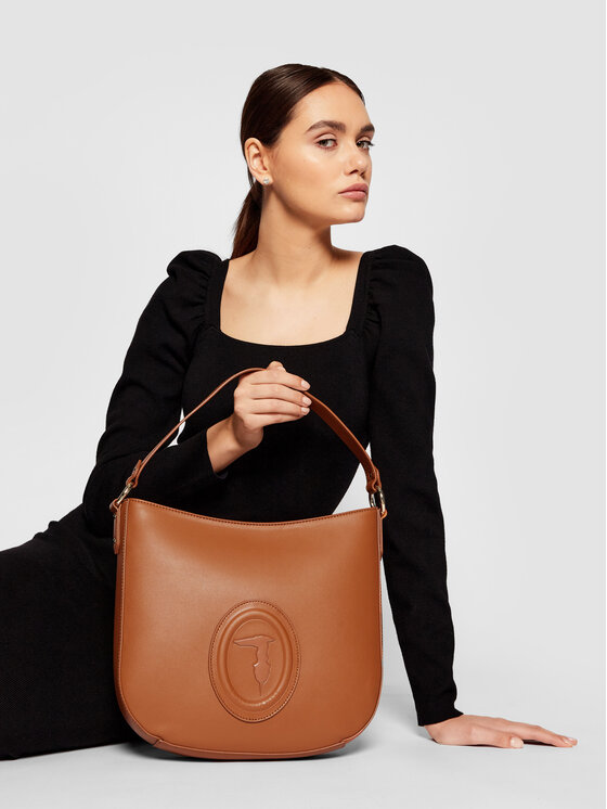 Trussardi Сумка Trussardi Lisbona Hobo Md 75B00962 Коричневий