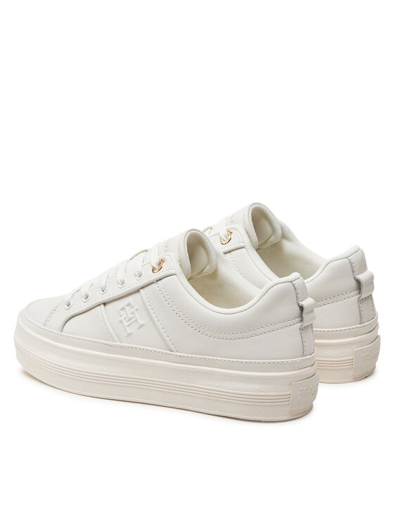 Tommy Hilfiger Sneakers Tommy Hilfiger Essential Vulc Sneaker Monogram FW0FW07945 Écru