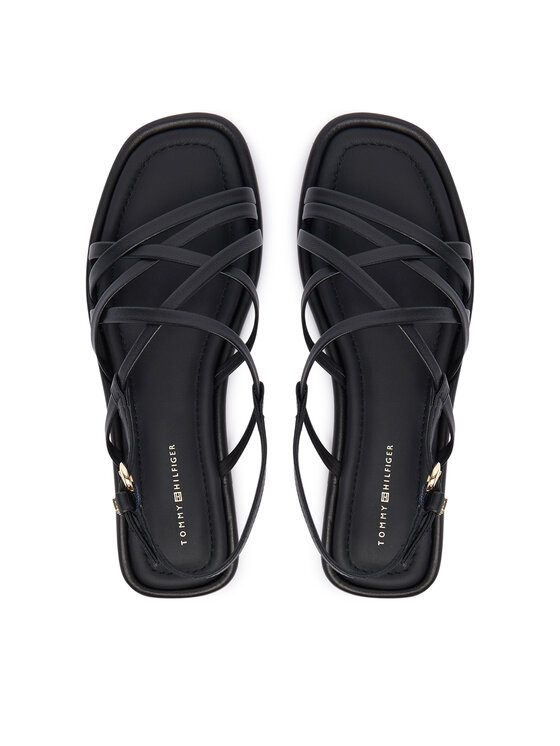 Tommy Hilfiger Szandál Tommy Hilfiger Flat Strappy FW0FW09220 Fekete