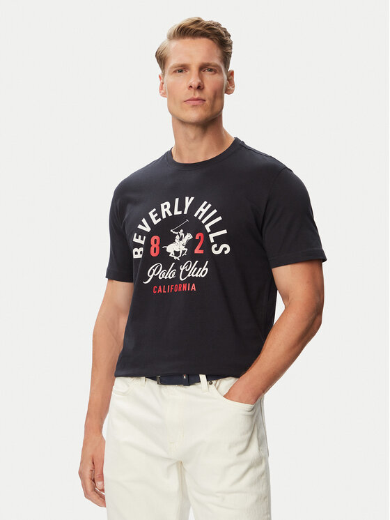 Beverly Hills Polo Club Beverly Hills Polo Club Camiseta P-SS26M-TS1290NVY Azul marino Regular Fit
