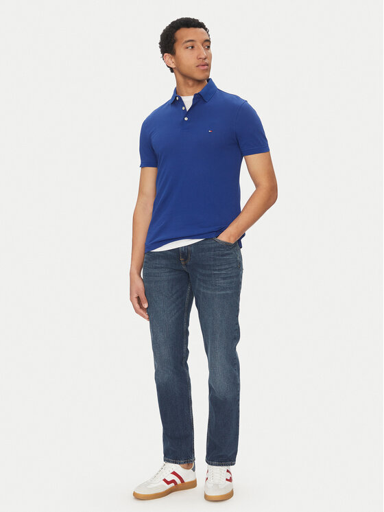 Tommy Hilfiger Tommy Hilfiger Polo marškinėliai 1985 MW0MW17771 Mėlyna Slim Fit