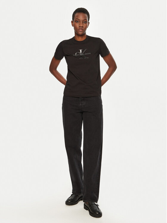 Calvin Klein Jeans Calvin Klein Jeans Majica J20J224983 Črna Regular Fit