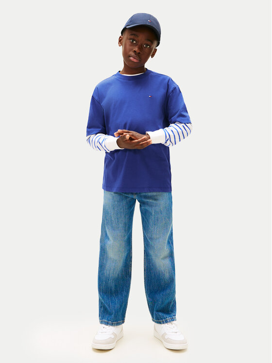 Tommy Hilfiger Tommy Hilfiger Camiseta Essential Archive KB0KB09646 M Azul Regular Fit