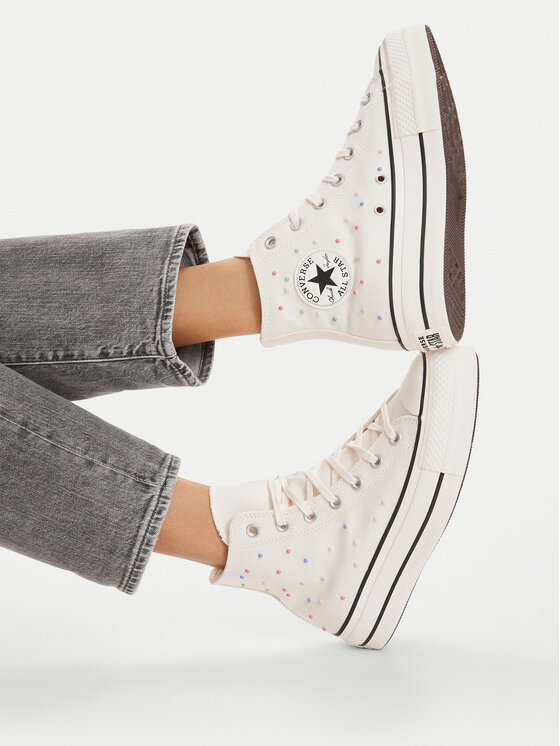 Converse Кеди Converse Chuck Taylor All Star Lift Platform Mini Studs A19140C Écru