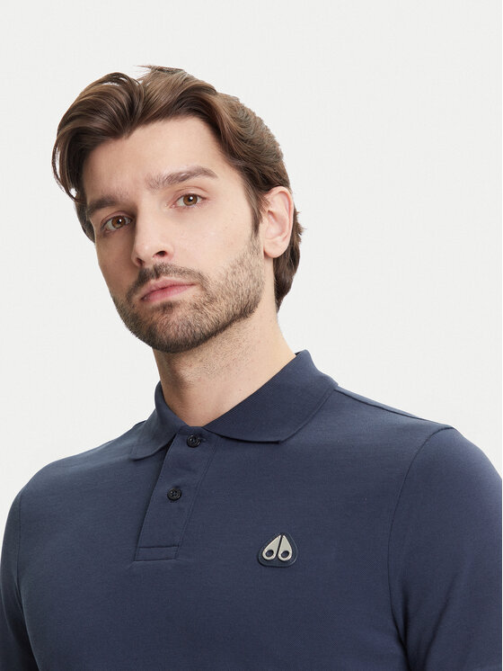 Moose Knuckles Moose Knuckles Поло Everett M34MT712 Cиній Slim Fit