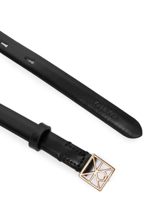 Calvin Klein Curea de Damă Calvin Klein Emblem Buckle 15Mm Fixed Smooth LV04F7061G Negru
