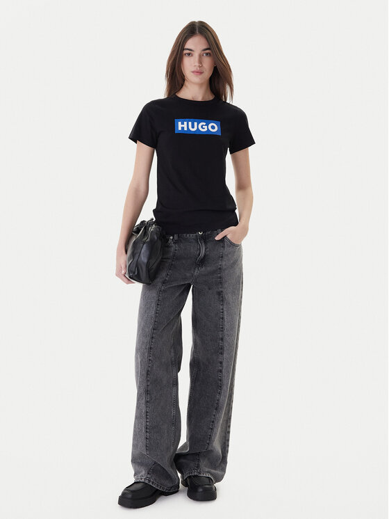 HUGO HUGO Футболка Classic 50510772 Чорний Slim Fit