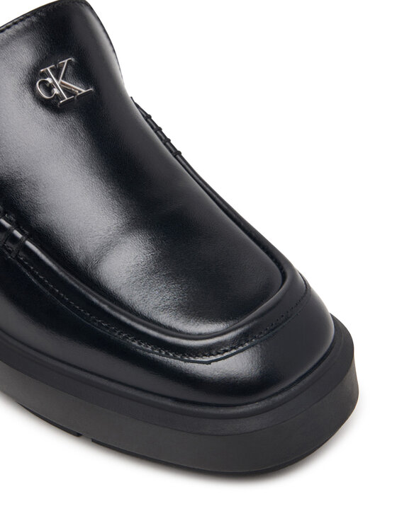 Calvin Klein Şlapi Calvin Klein Block Heel Mule Lth Hdw HW0HW03175 Negru