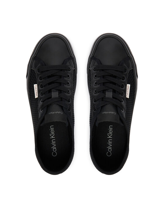 Calvin Klein Sneakers Calvin Klein Vulc Flatf Lace Up Lin Mesh HW0HW02971 Nero
