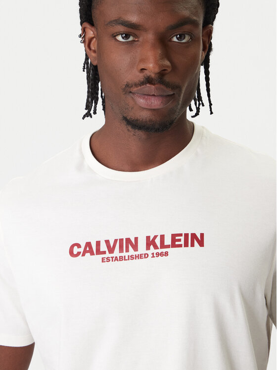 Calvin Klein Calvin Klein Camiseta 30s Graphic LV04RE820G Blanco Regular Fit