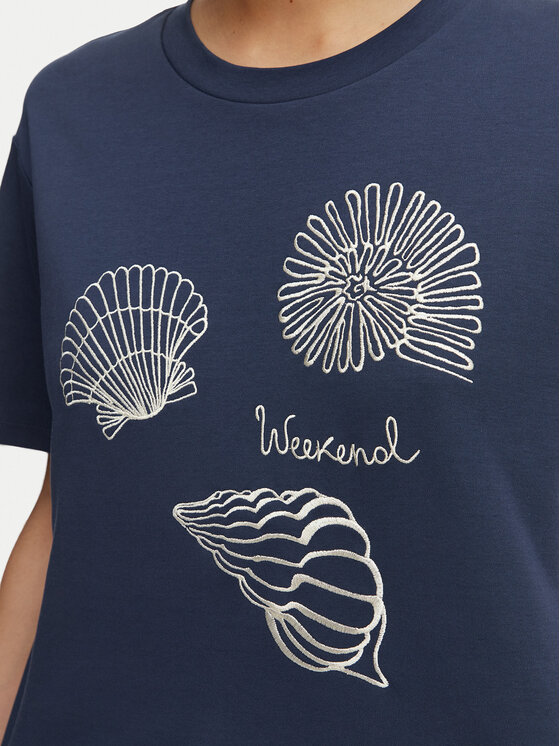 Weekend Max Mara Weekend Max Mara Camiseta Sabato 2615941112 Azul marino Regular Fit
