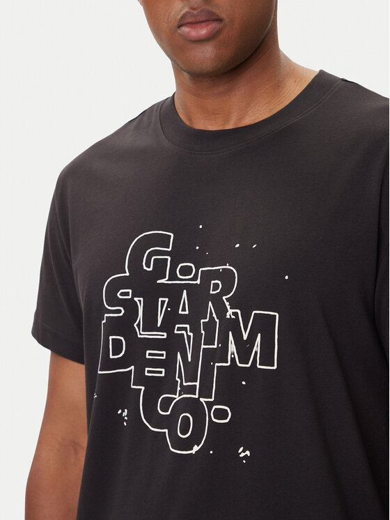 G-Star Raw G-Star Raw Camiseta HD Print D26824-D975 Negro Regular Fit