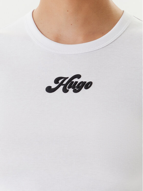 HUGO HUGO Футболка Delanor_2 50539132 Білий Slim Fit