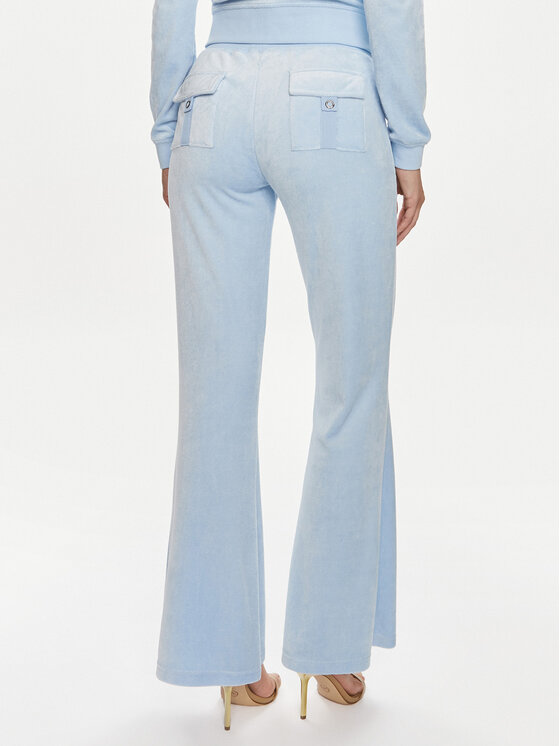 Juicy Couture Juicy Couture Pantalones de chándal Heritage Dog JCBBJ223814 Azul claro Slim Fit