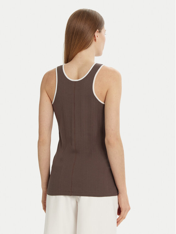 Max Mara Leisure Max Mara Leisure Marškinėliai Sax 2516941027 Ruda Slim Fit